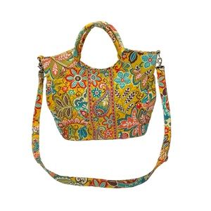 Vera Bradley Heather 2 way tote with handle carry or crossbody strap.